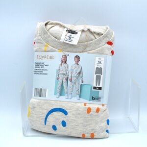 Lily & Dan Kids‎ Pajamas - Cream with Colorful Accents XS
